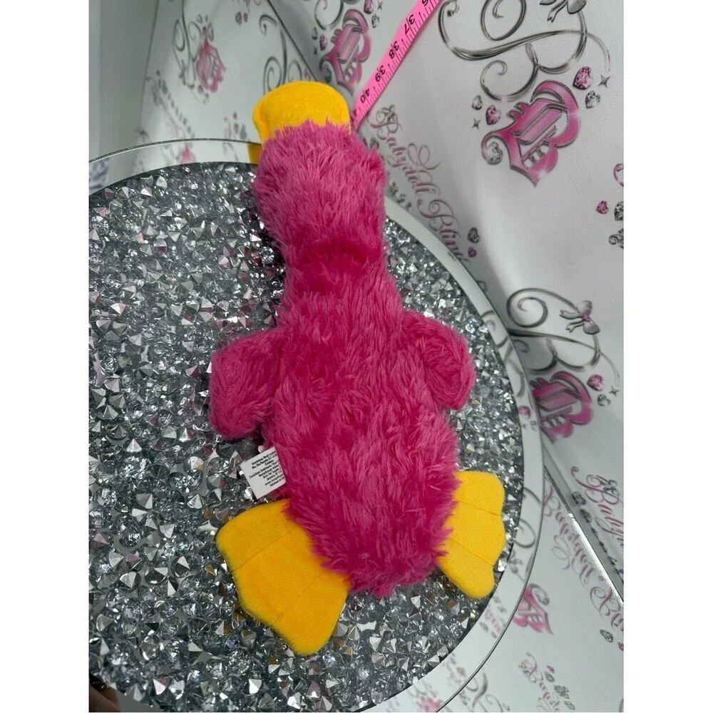Best pet house toy Plush Pink & Yellow Duck Dog Toy - Durable Chew Plush